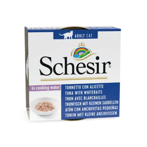 Hrana Umeda pentru pisici Schesir cu Ton si Gelatina 85g