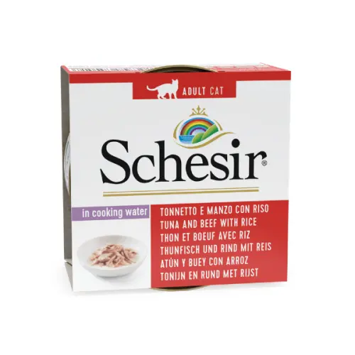 Hrana umeda pentru pisici Schesir Ton Vita si Orez 85gr