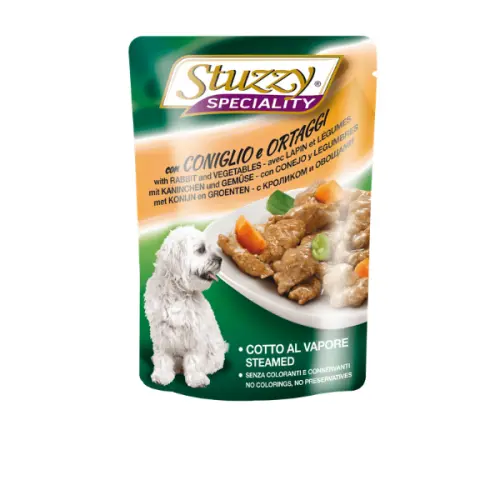 Hrana umeda pentru caini Stuzzy Adult cu iepure si legume 100 g