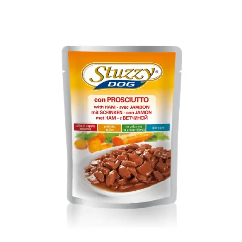 Hrana umeda pentru caini Stuzzy cu sunca 100 g