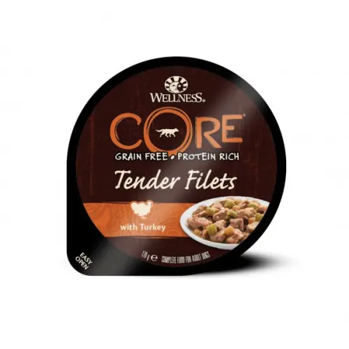 Hrana umeda pentru caini Wellness Core Tender Filets cu curcan 170 g