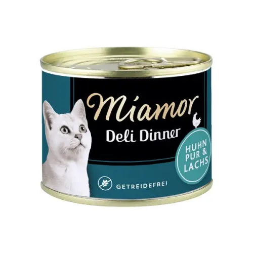Hrana umeda pentru pisici Miamor Grain Free cu pui si somon 175 g