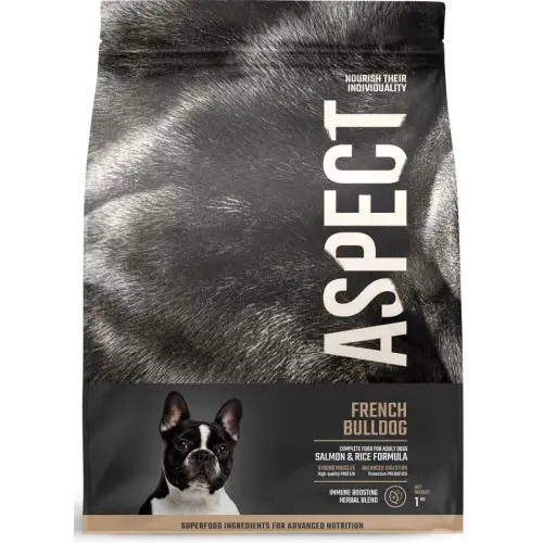Hrana uscata pentru caini Aspect French Bulldog cu Somon si Orez 1 kg