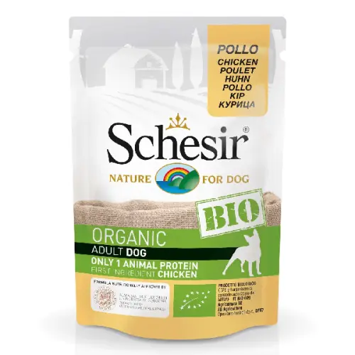 Hrana umeda pentru caini Schesir Bio Pui 85g