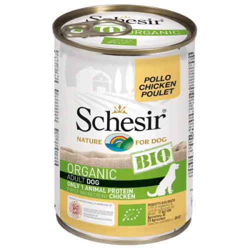 Hrana umeda pentru caini Schesir Bio Pui 400g