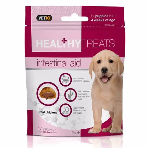 Vetiq Snack Intestinal Aid recompense pentru caini: alge marine, suport digestiv