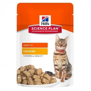 Hills SP Feline Adult Chicken, Pachet 9 X 85 g (plic)