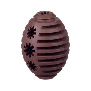 Jucarie BK Minge Rugby Cauciuc Delicacies Maro S 7-8 cm