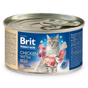 Brit Cat Chicken with Beef 200 g: cu pui si vita