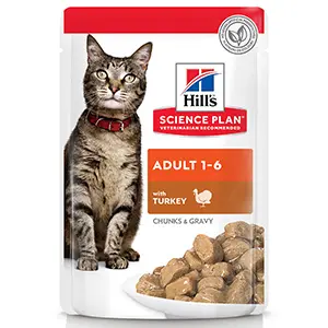 Hills SP Feline Adult Turkey ) SET 9 x 85 gr ( plic )