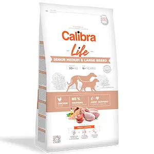 Calibra Dog Life Senior Medium and Large Pui 2.5 kg: 40% carne de pui, hipoalergenic
