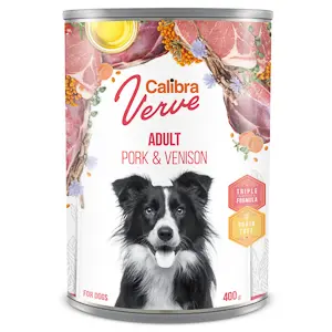 Calibra Dog Verve GF Adult Pork and Venison 400 g conserva
