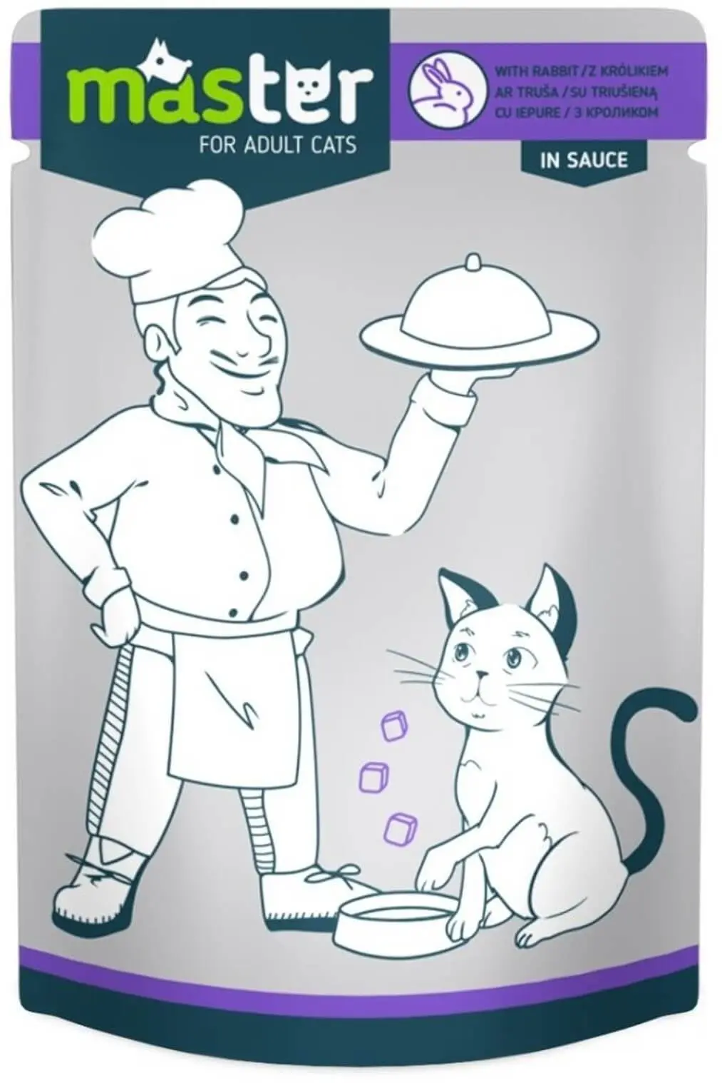 Master Cat - Hrana umeda profesionala - Iepure - 80g