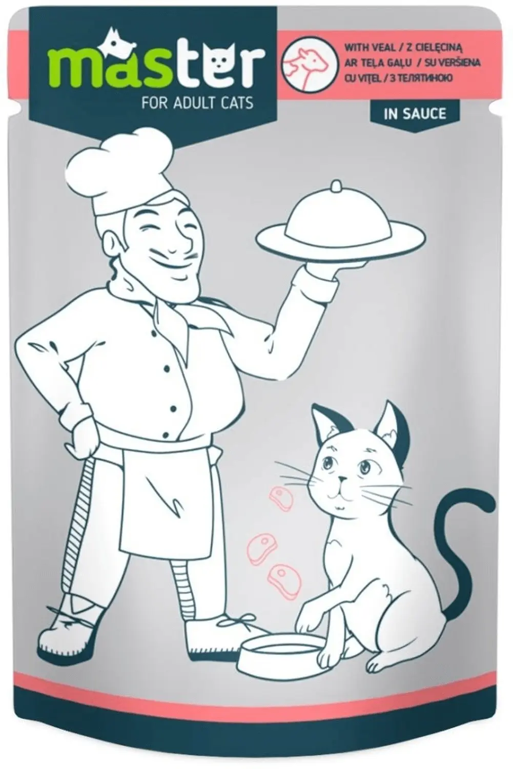 Master Cat - Hrana umeda profesionala - Vitel - 80g