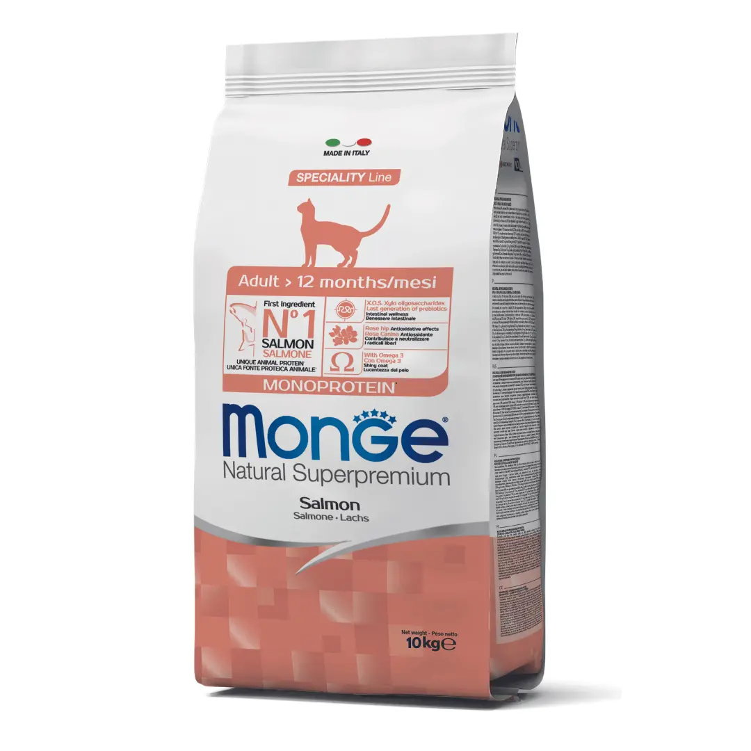 Monge Natural Superpremium Monoprotein Cat - Somon - 10kg, EXPIRA 03.06.2026