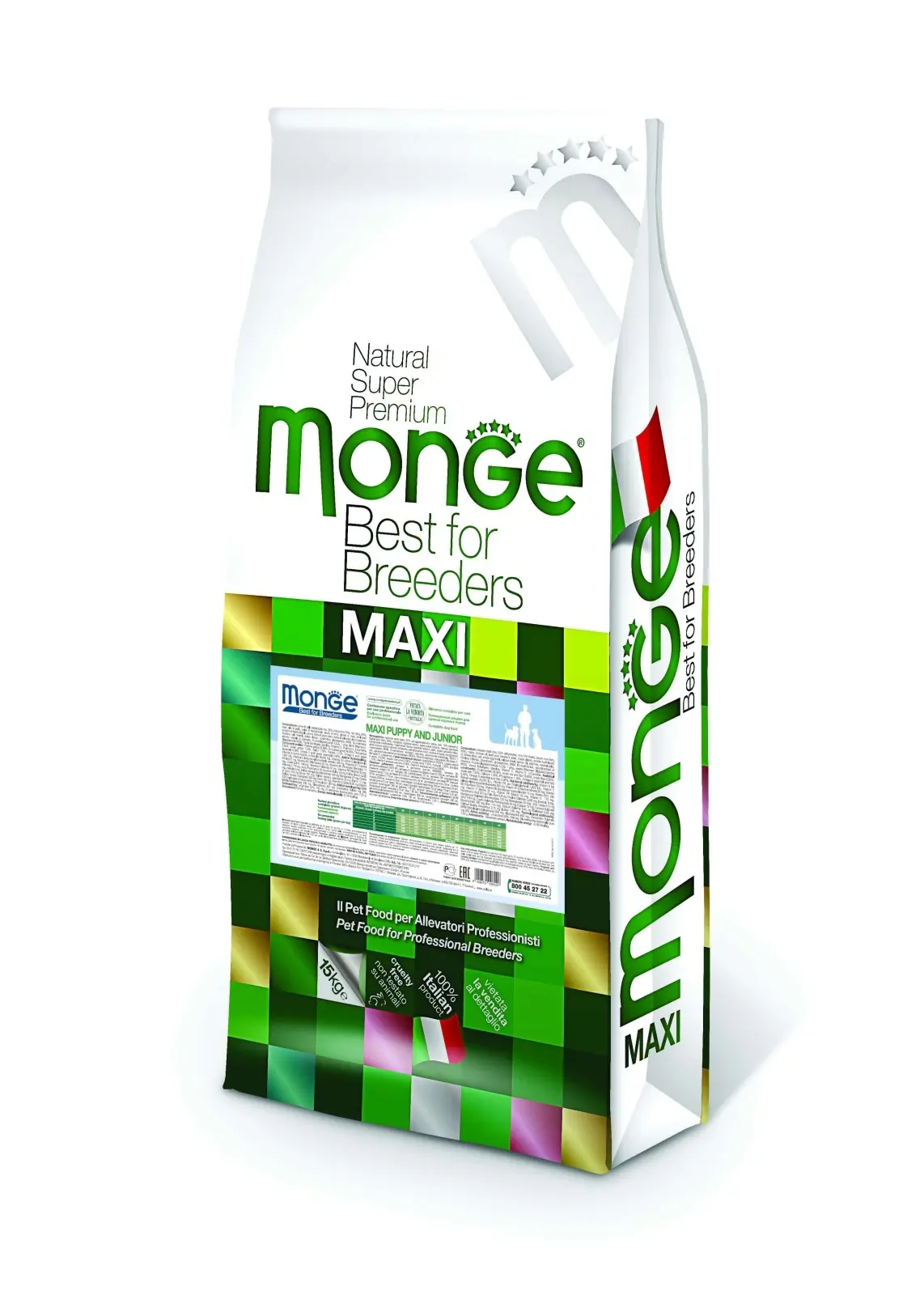 Monge Natural Superpremium Puppy & Junior Maxi - Pui si Orez - 15kg
