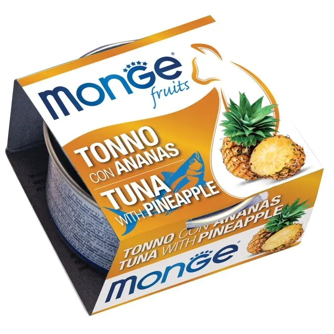 Monge Fruits Cat - Hrana umeda super-premium - Ton si Ananas - 80g