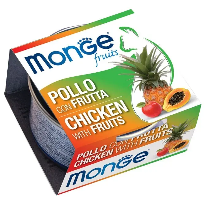 Monge Fruits Cat - Hrana umeda super-premium - Pui si Fructe - 80g