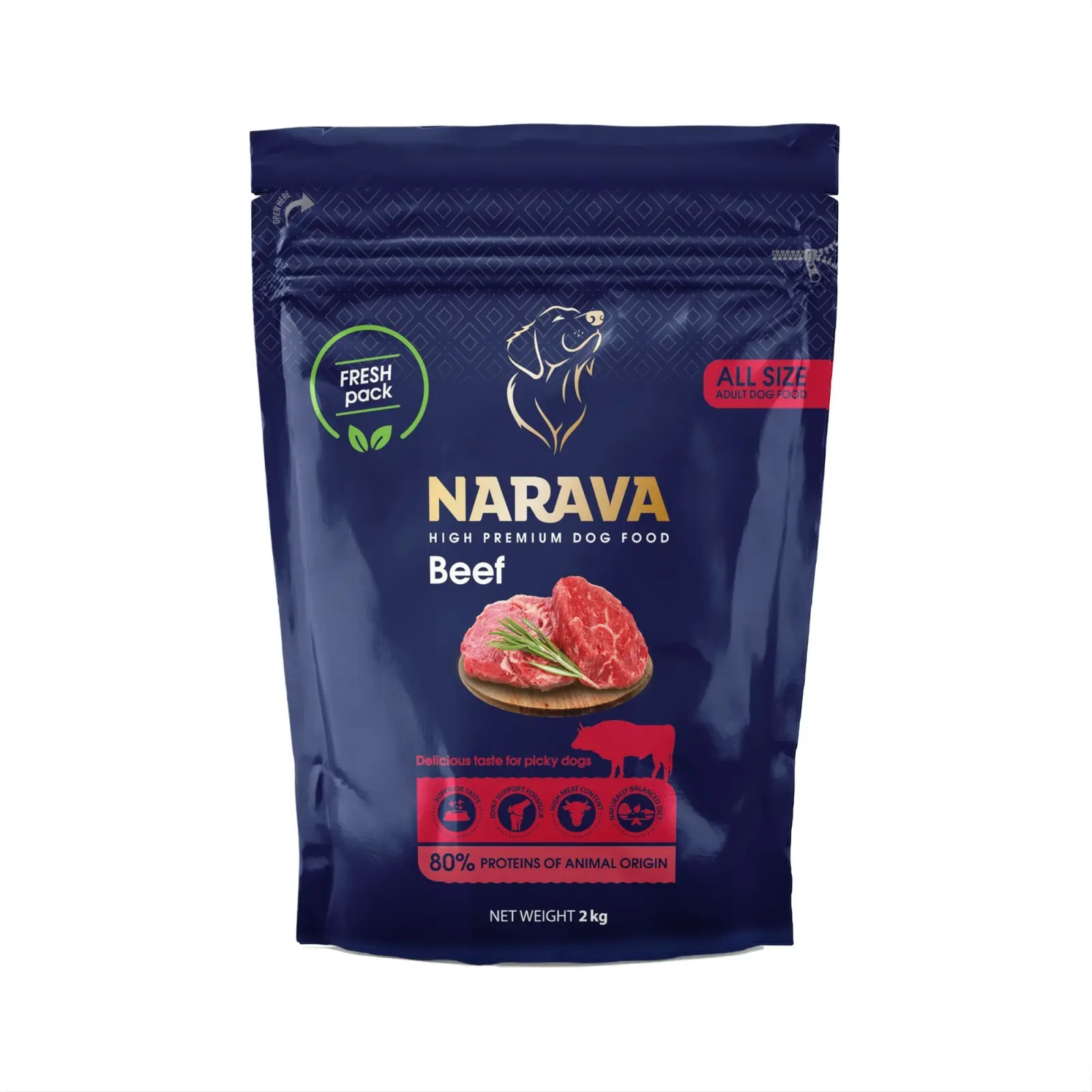 Narava Adult All Size - Hrana uscata premium - Vita - 2kg