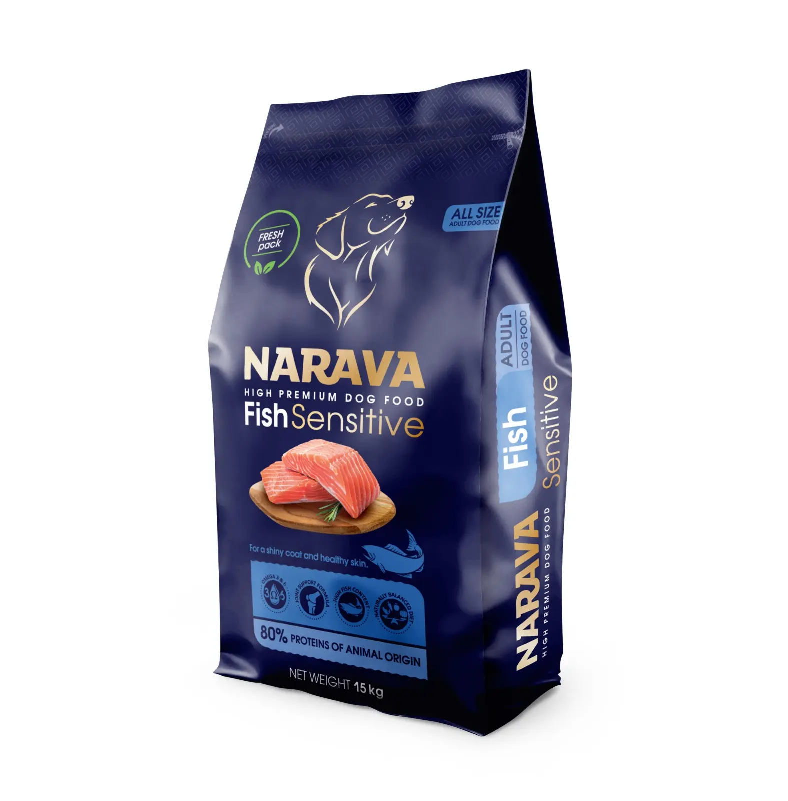 Narava Adult All Size - Hrana uscata premium - Peste - 15kg