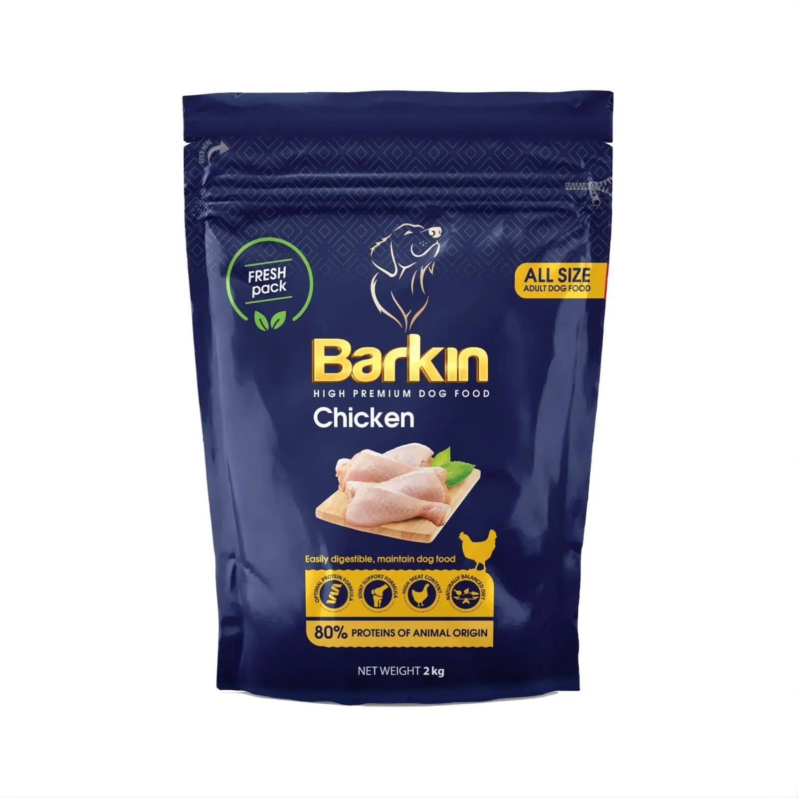 Barkin Adult All Size - Hrana uscata premium - Pui - 2kg