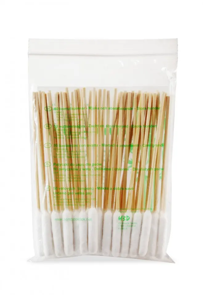 Betisoare igienice pentru curatarea urechiilor - Bamboostick - XL - 50buc.