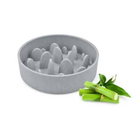 Castron hranire lenta Nayeco Bamboo - 800ml - Albastru