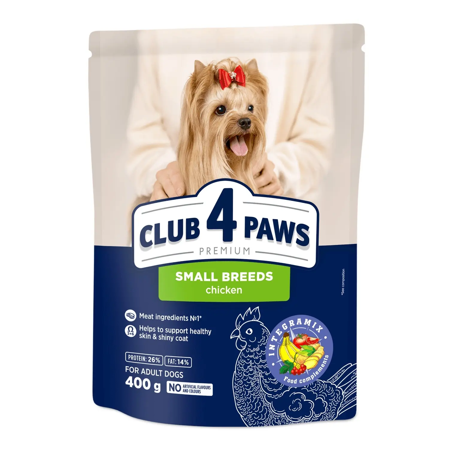 Club 4 Paws Adult Mini - Hrana uscata premium - Pui - 400g