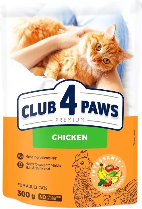 Club 4 Paws Cat - Hrana uscata premium - Pui - 300g
