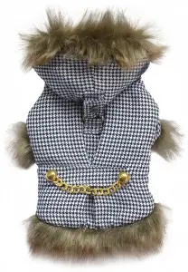 Geaca captusita cu gluga - Carouri - XXS