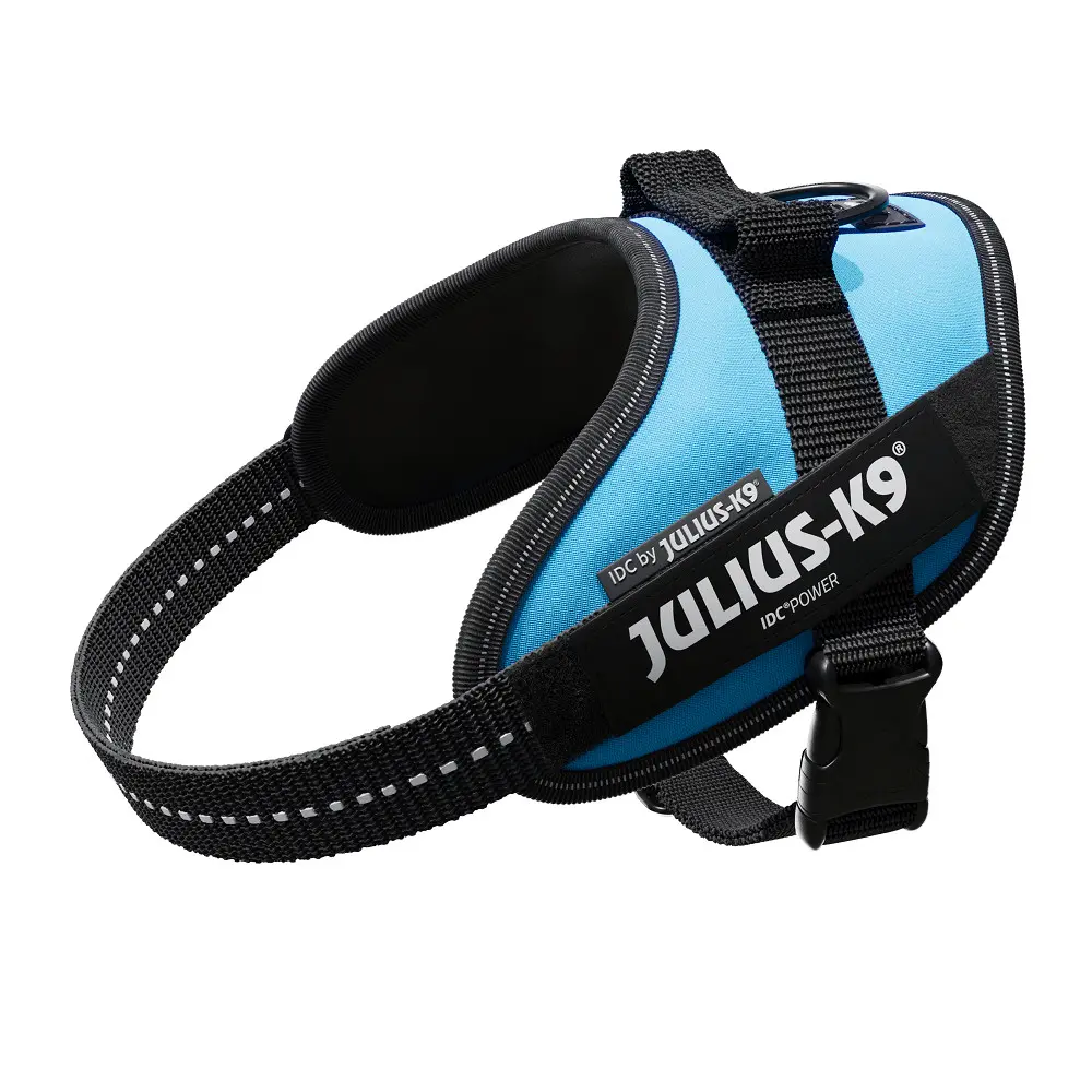 Ham JK9 IDC Power, aquamarine, reflectorizant, dimensiuni 49-67 cm, pentru caini cu greutate de 7-15 kg