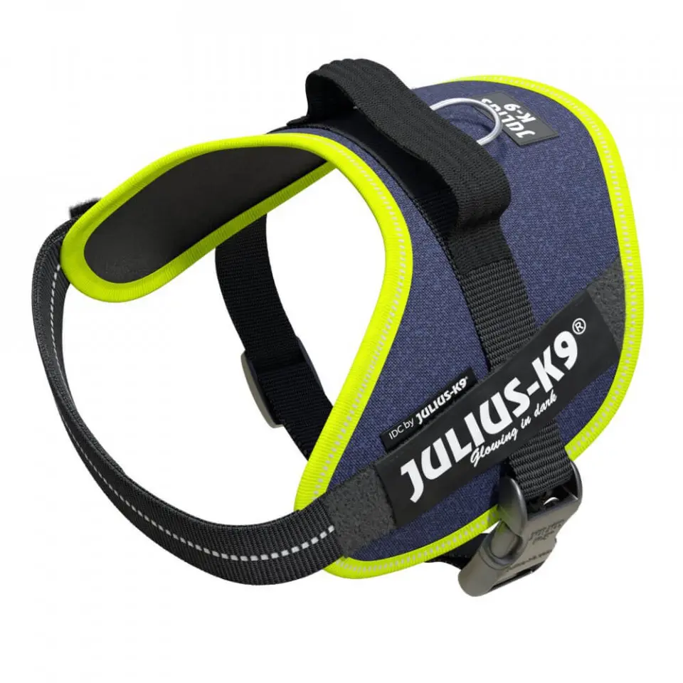 Ham K9 IDC Power, jeans, reflectorizant, circumferinta piept 49-67 cm, pentru caini cu greutate de 7-15 kg