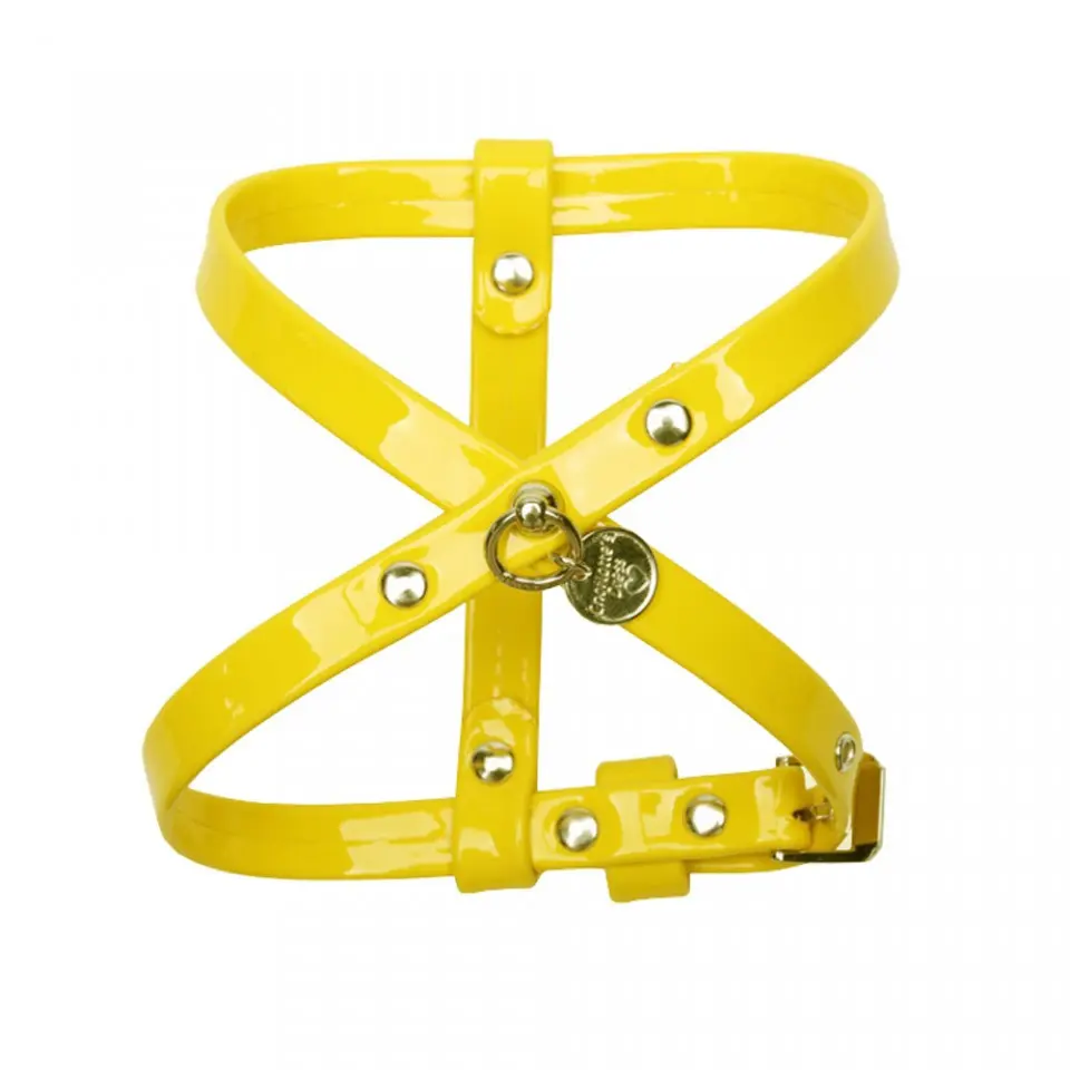 Ham ajustabil, galben, design elegant, circumferinta piept 31-35 cm x circumferinta gat 26 cm