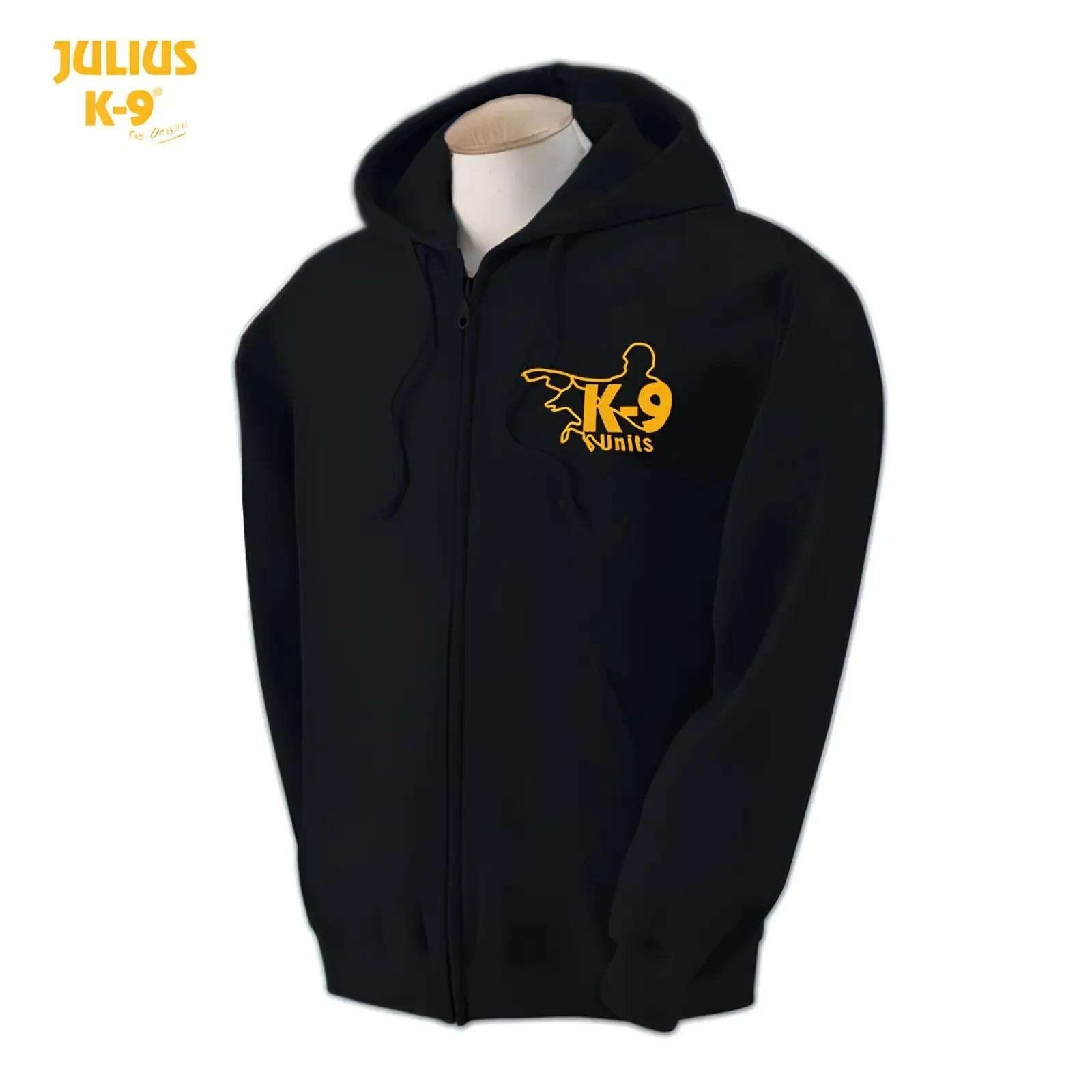 Hanorac cu gluga si fermoar K9 Unit - Julius K9 - Negru - XXL