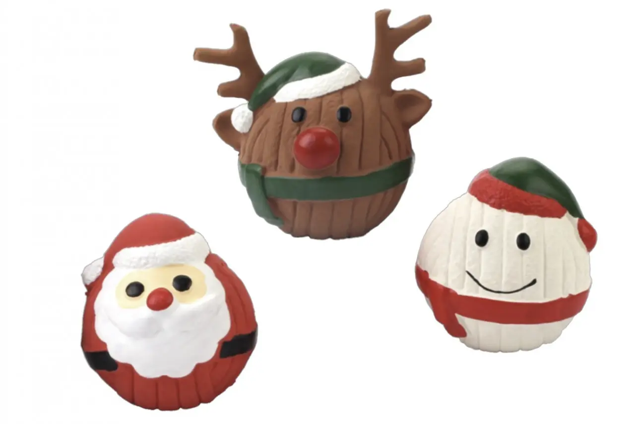 Jucarie caine - Minge latex Craciun