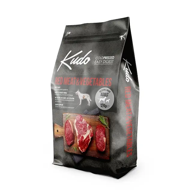 Kudo Adult Mediu-Maxi - Hrana uscata, presata la rece - Carne rosie si Legume - 12kg