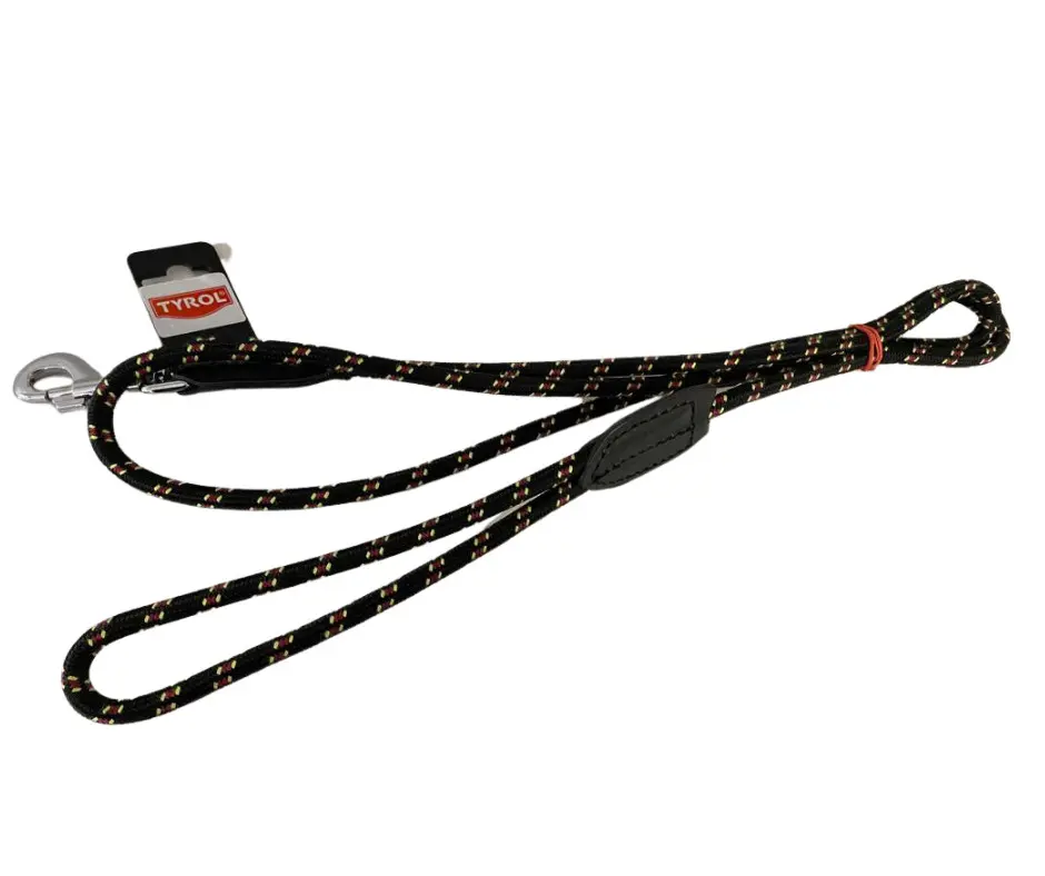 Lesa cordelina, neagra, usoara, intarita cu piele, lungime 2 m