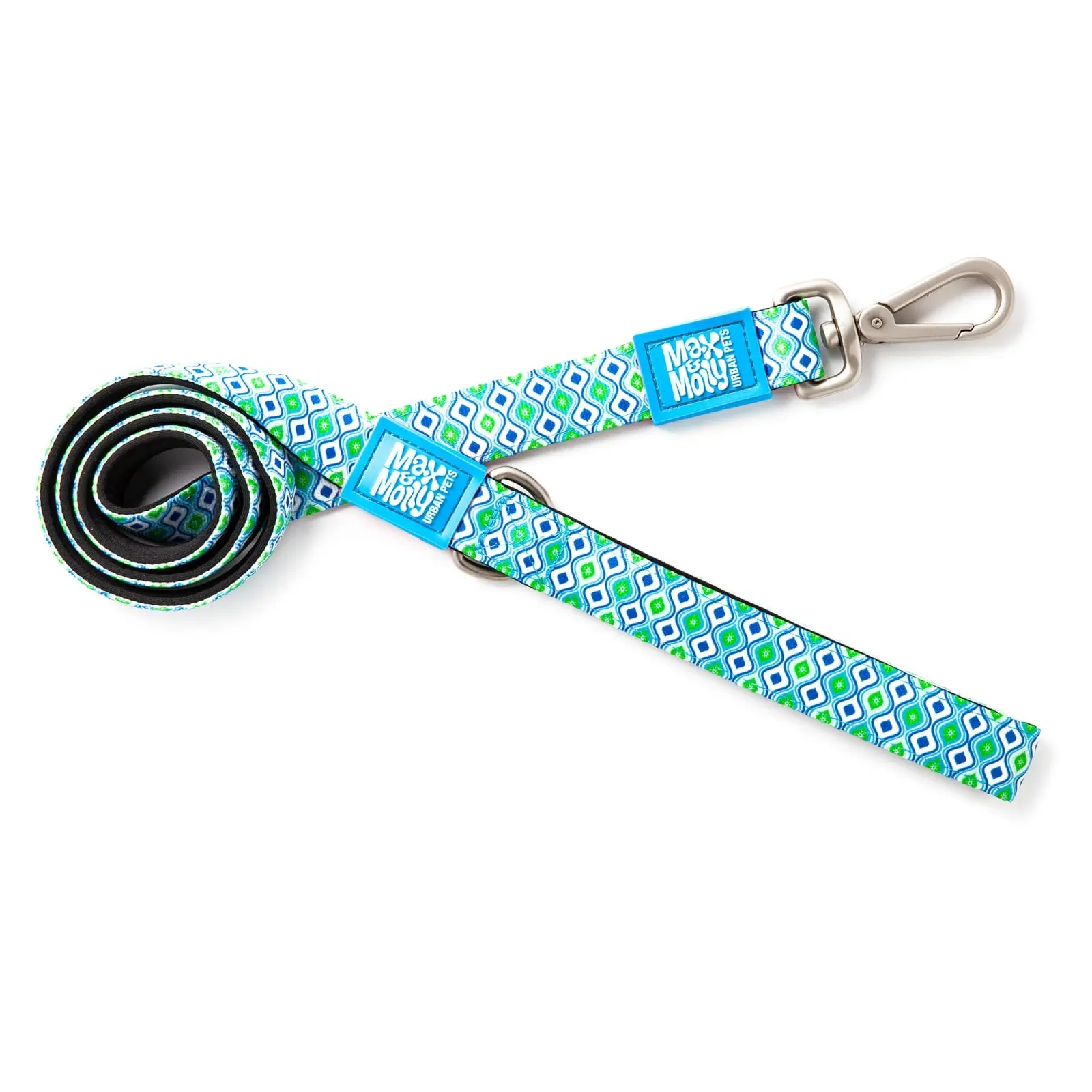 Lesa pentru caini Max & Molly, albastra, rezistenta la rupere, lungime 120 cm, pentru caini cu greutate de pana la 25 kg
