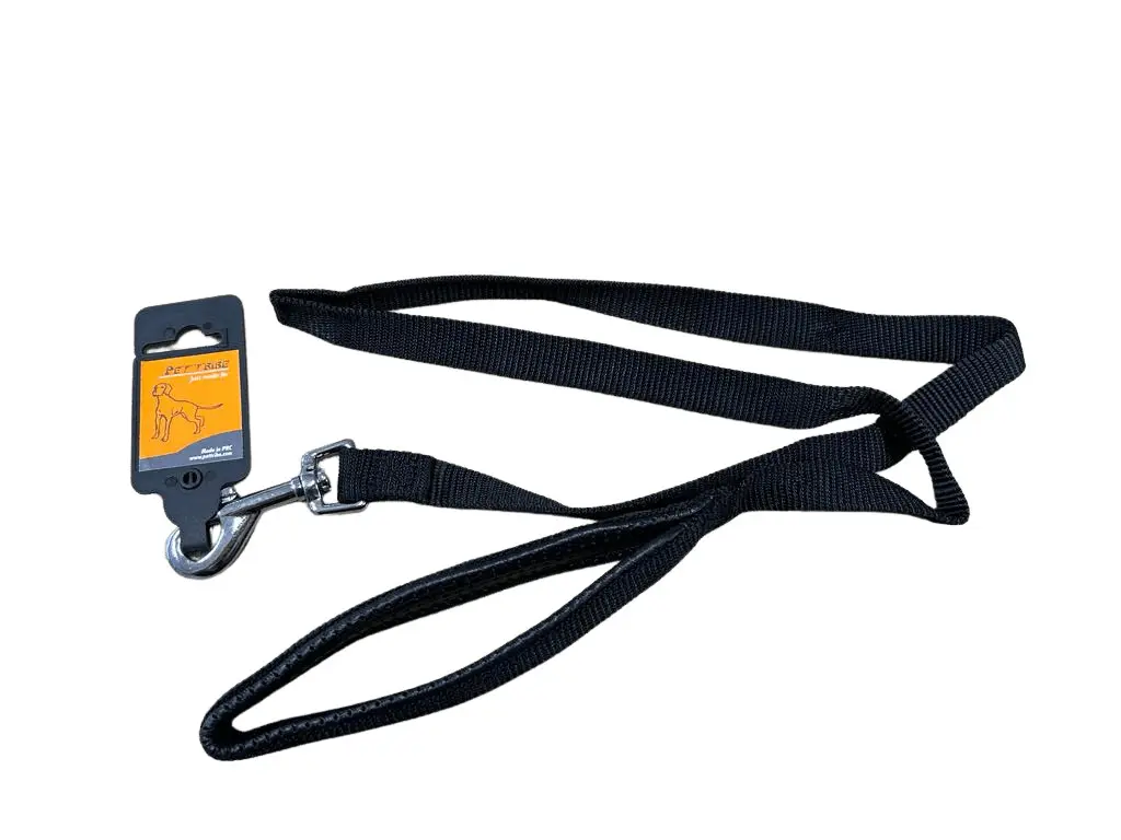 Lesa nylon cu maner captusit, neagra, rezistenta si usoara, lungime 120 cm, latime 1.5 cm