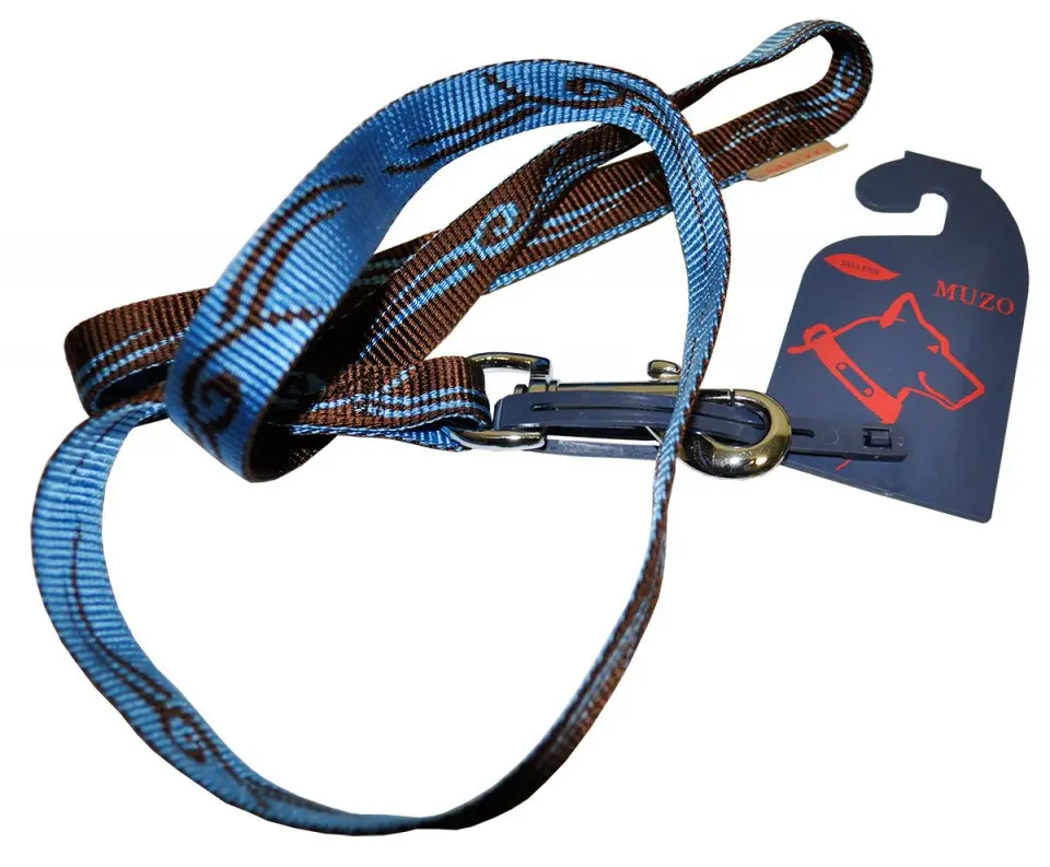 Lesa nylon, maro-albastru, rezistenta, lungime 0.75 m, latime 2 cm