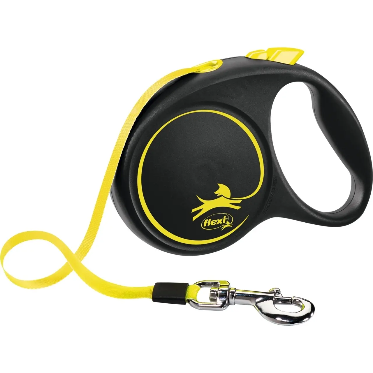 Lesa retractabila, cu banda - Flexi Fun - L - Neon