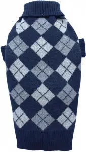 Pulover tartan - Albastru - S
