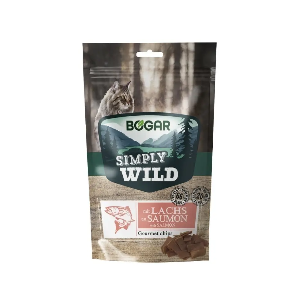 Recompense pentru pisici - Bogar Simply Wild - Chips - Somon - 50 g