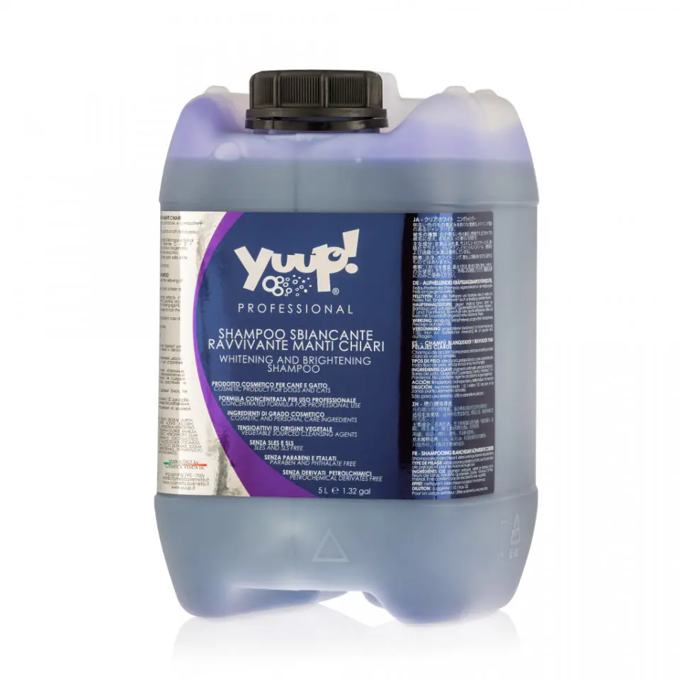 Sampon pentru caini cu blana alba, Yuup Professional White - 5L