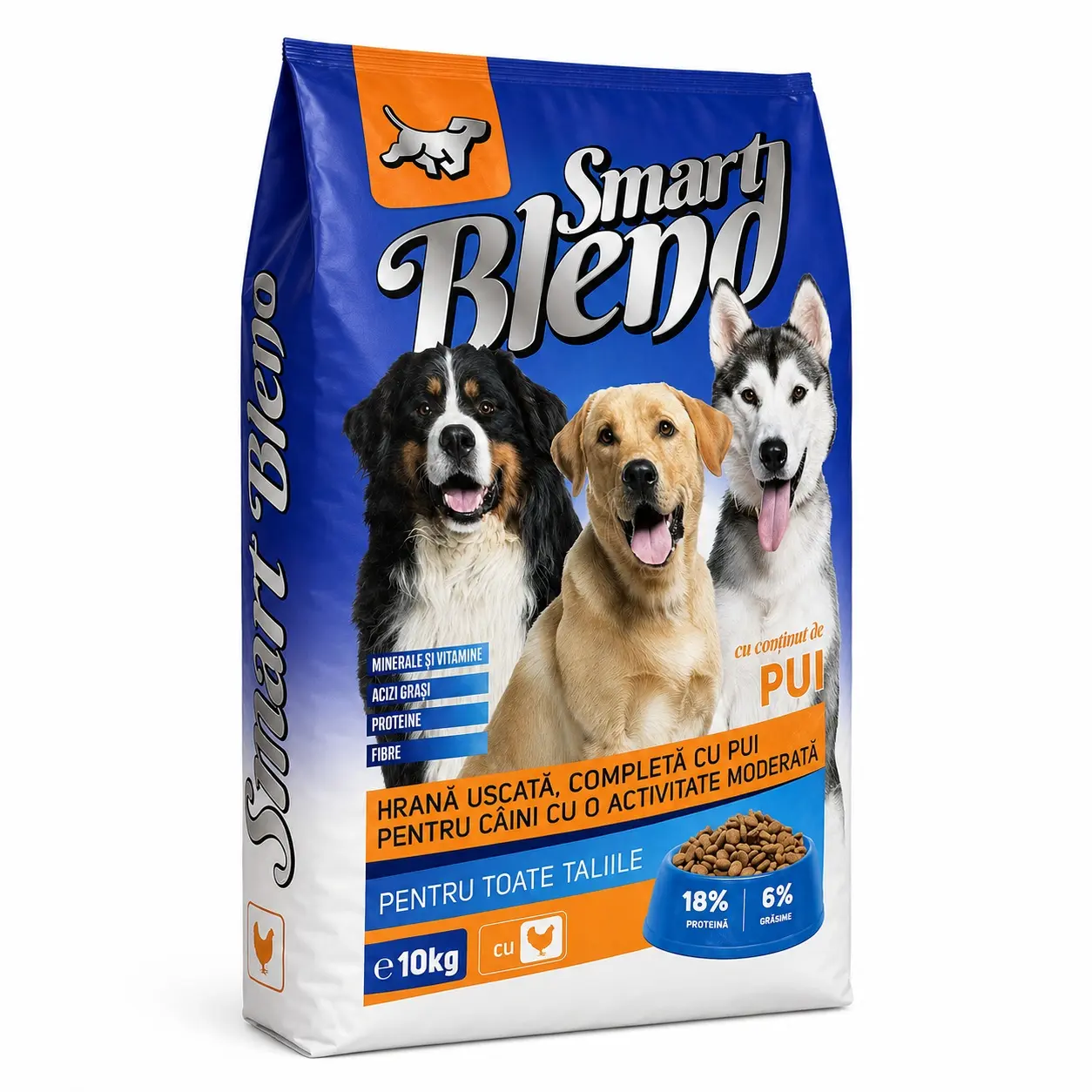 Smart Blend - Hrana uscata completa pentru caini - Pui - 10kg