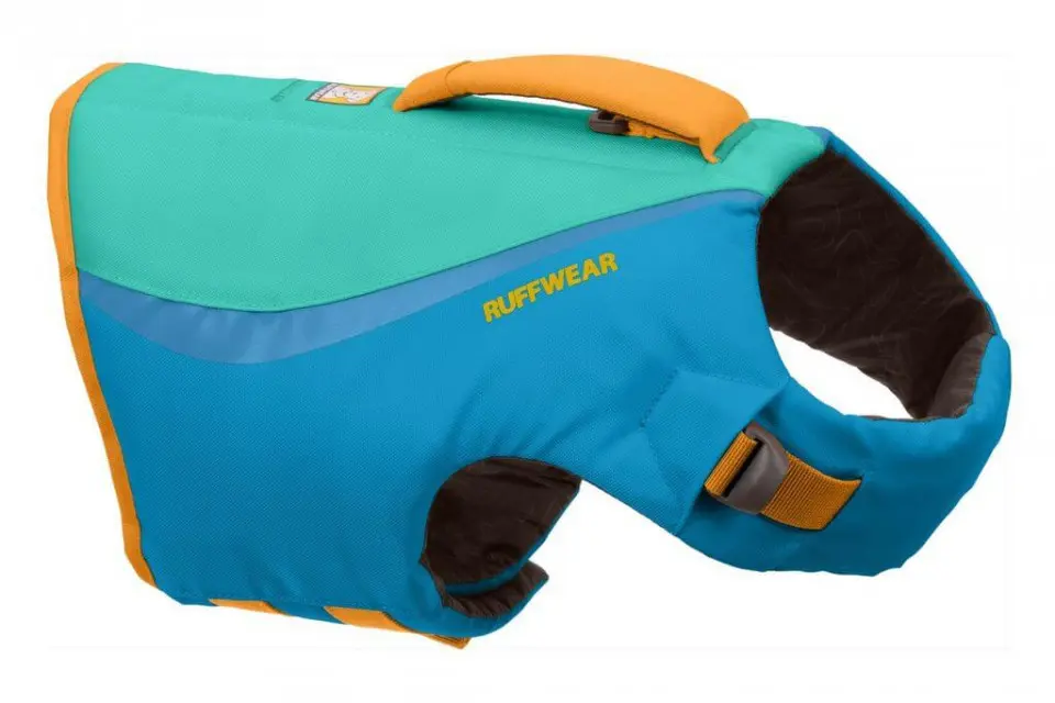Vesta inot pentru caini, albastra, cu maner puternic si fasie reflectorizanta, L - 81-91 cm
