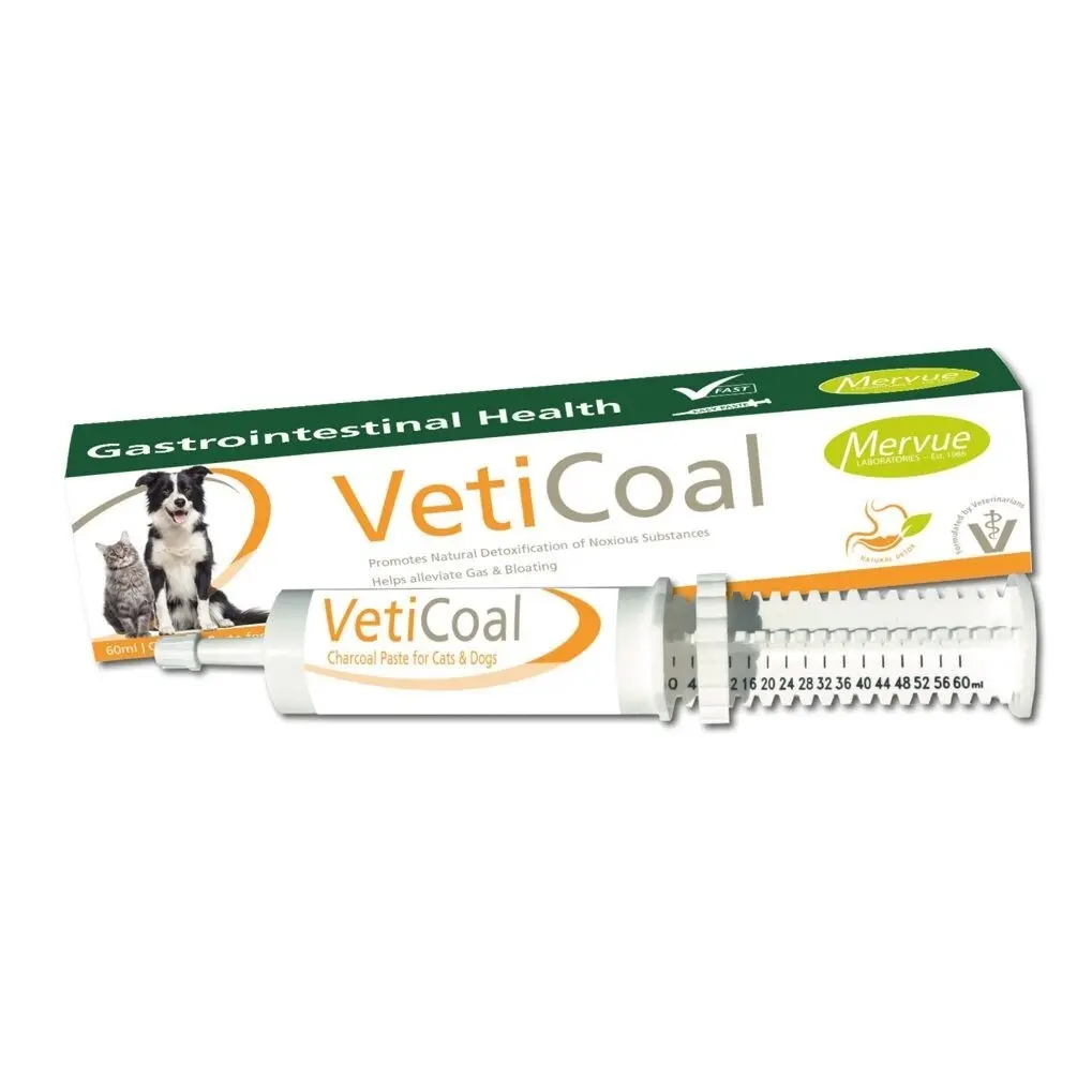 Veticoal - Pasta cu carbune activ pentru caini si pisici - 60ml