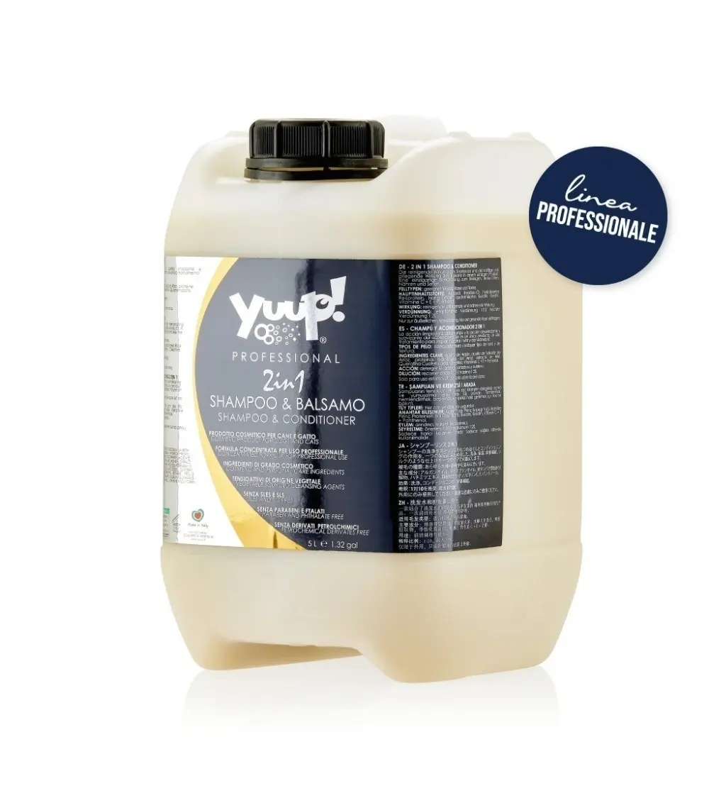 YUUP! Sampon si Balsam 2in1 - Profesional pentru Caini si Pisici - 5L