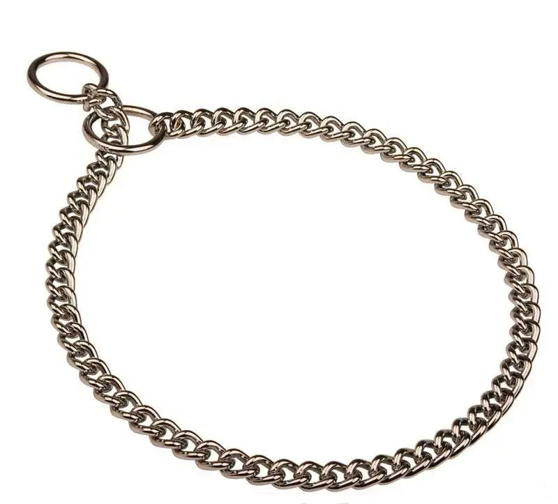 Zgarda dresaj zala scurta Sprenger, crom, rezistenta, 3 mm x 60 cm