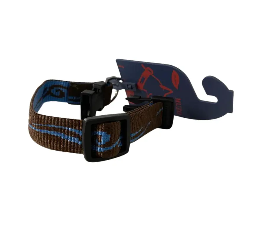 Zgarda nylon, maro, reglabila, 32-51 cm x 2.5 cm